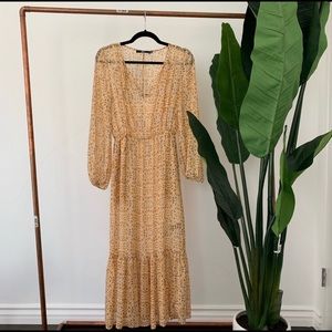 Yellow floral maxi dress